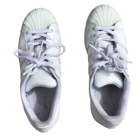 Adidas White Superstar Shoes - Picture 3 of 10
